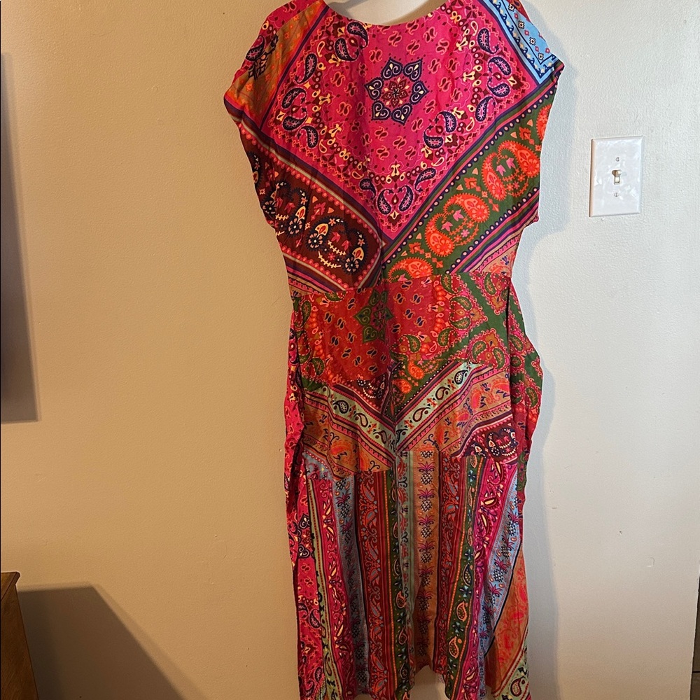 FARM Rio Vibrant Pink and Green dress - Picture 9 of 11